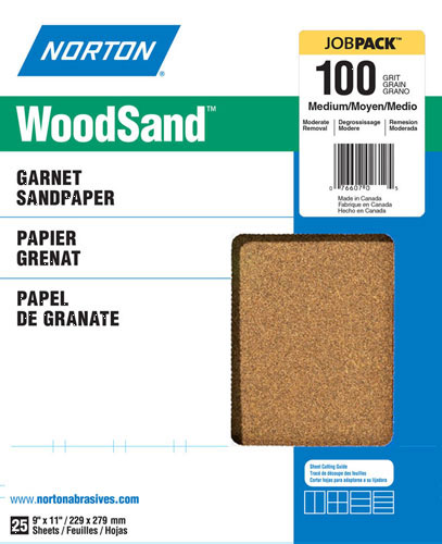 (image for) Sandpaper Garnet 9x11"100gr 25