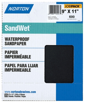 (image for) Sandpaper Wet 9x11" 600a 25/Pk