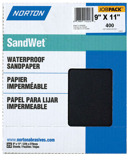 (image for) Sandpaper Wet 9x11" 400a 25/Pk