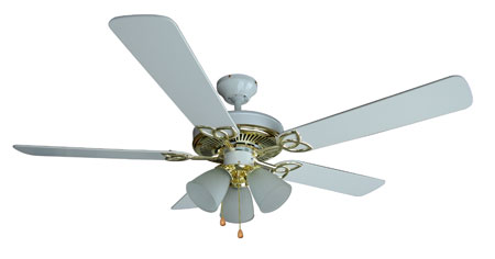 (image for) Ceiling Fan 52" Vintage Wh/Pb