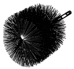 (image for) Chimney Brush 6" Round Wire