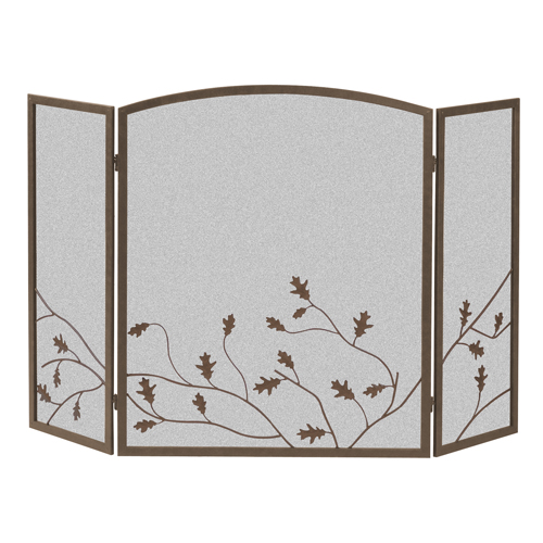 (image for) Fire Screen 3 Panel Oak Leaf