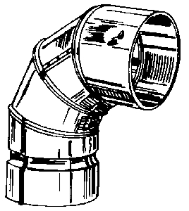 (image for) Elbow 4" 90-Deg Adj Dbl-Wall