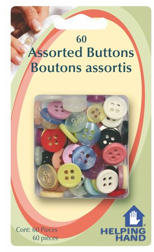 (image for) 60pc Assorted Colored Buttons