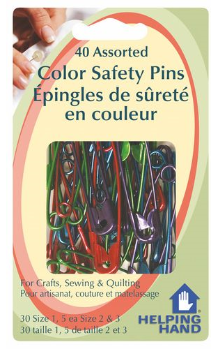 (image for) Safety Pins Colored 40pc