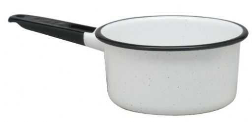 (image for) Sauce Pan 1-Qt White Blk Trim