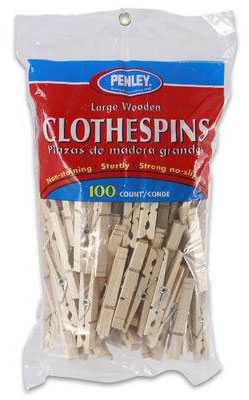 (image for) Clothes Pins; Wooden, Plastic