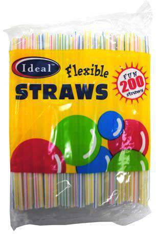 (image for) Flex Straw Striped 200/Bg