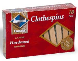(image for) Clothespin Wood Spring Lg 18pk