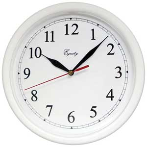(image for) Wall Clock 10" White Analog