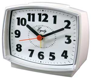 (image for) Clock Alarm Analog Elec White