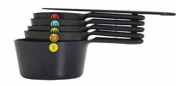 (image for) Measuring Cup Set 6-Pc Black