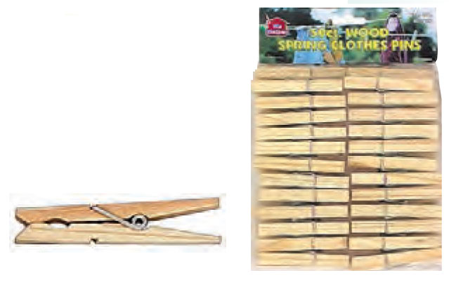 (image for) Clothespin Wood W/Spr 50/Pk
