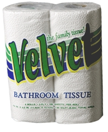 (image for) Bath Tissue Velvet 2-Ply 4/Pk