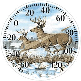 (image for) Thermometer 12" Country Deer