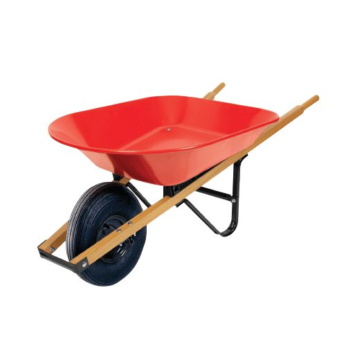 (image for) Wheelbarrow 5cf Steel Wood Hdl