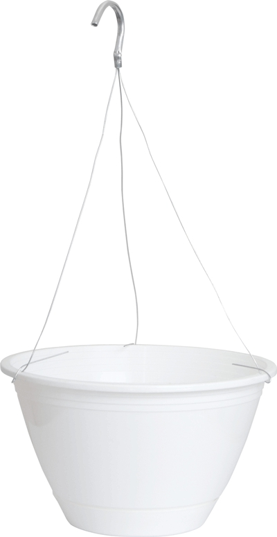 (image for) Basket Hanging 10" White W/H"