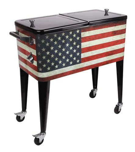 (image for) Patio Cooler 80-Qt Old Glory - Click Image to Close