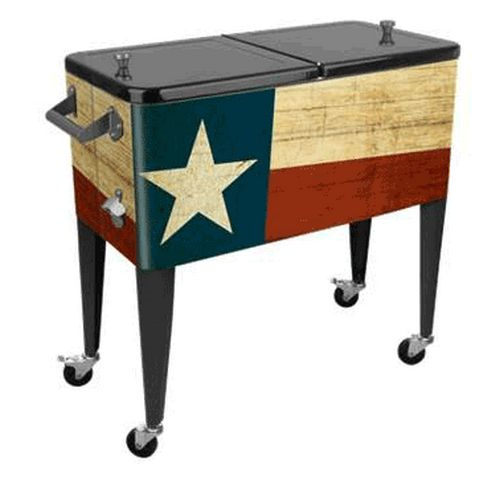 (image for) Patio Cooler 80-Qt Texas Flag