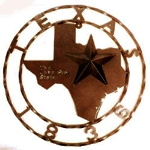 (image for) Star 29" Texas Map 1836 Rustic