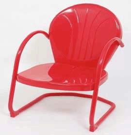 (image for) Chair Metal Tulip Red - Click Image to Close