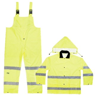 (image for) Rain Suit 3pc Hi-Viz Cls 3 Lg - Click Image to Close