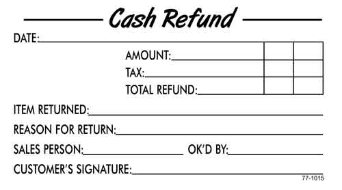 (image for) Forms Cash Refund (In Store)f
