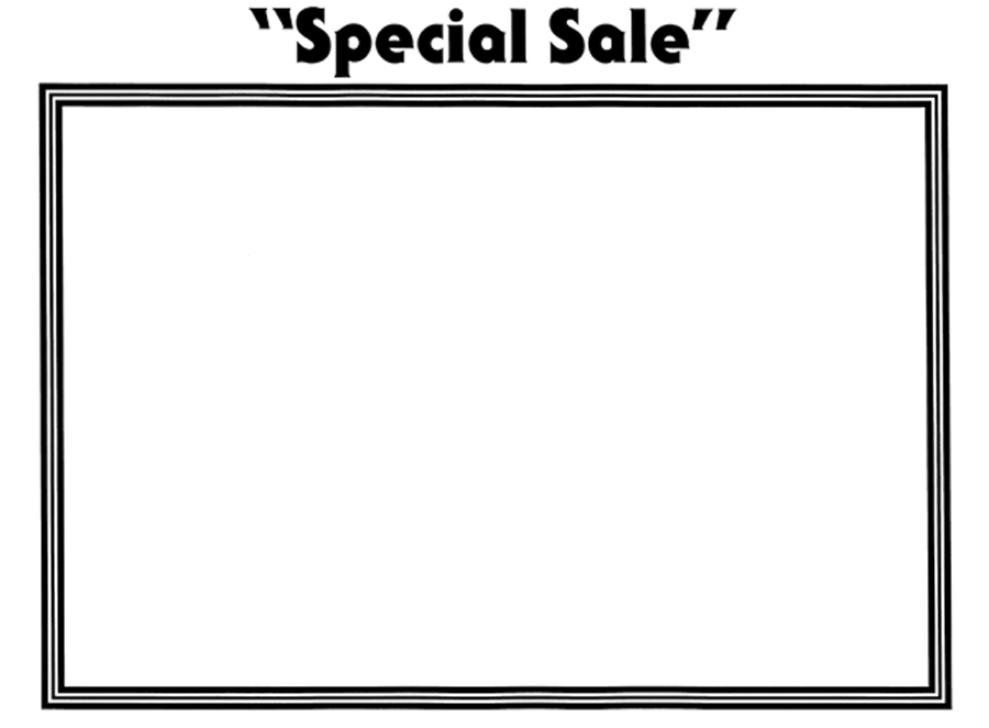 (image for) Sign Pad "special Sale" 25/Pk