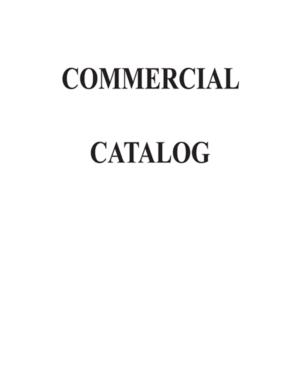 (image for) Commmerial Catalog Hardware