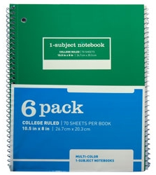 (image for) Store Supplies: Paper, Pads, Spiral, Notebook