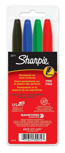 (image for) Marker Sharpie Fine 4-Clr Set